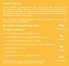 Vanilla Latte Protein Iced Coffee | Naked Protein Coffee - 17 Servings