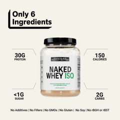 Chocolate Peanut Butter Grass-Fed Whey Isolate Protein Powder | Naked Whey Isolate - 2LB