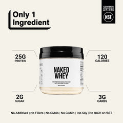 Grass Fed Whey Protein Powder | Naked Whey - 1LB