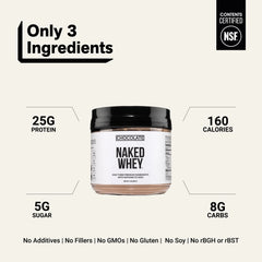Chocolate Whey Protein Powder 1lb | Naked Chocolate Whey - 1LB