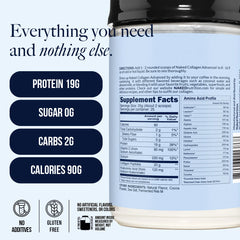 Chocolate Collagen Peptides with Hyaluronic Acid | Naked Collagen Advanced - 1.3 LB
