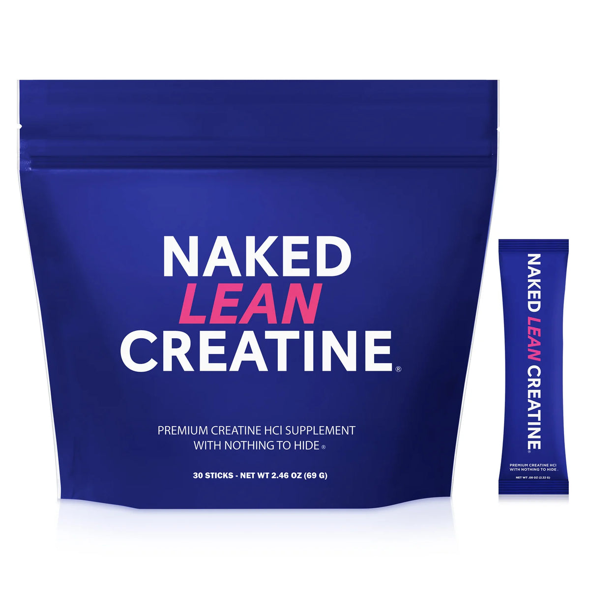 Creatine HCl Travel Packets | Naked Lean Creatine - 30 Servings