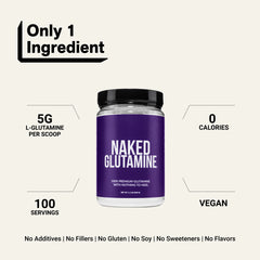 Glutamine Powder | Naked Glutamine 500g