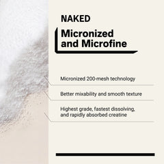 Lemon Lime Creatine Monohydrate Powder | Naked Creatine - 1.1LB